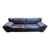 Roche Bobois brown leather sofa