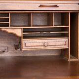 Franco american american desk in solid mahogany. circa 1900.
