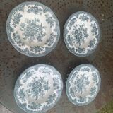 4 soup plates, Asian Pheasants, Enoch Wedgwood, vintage