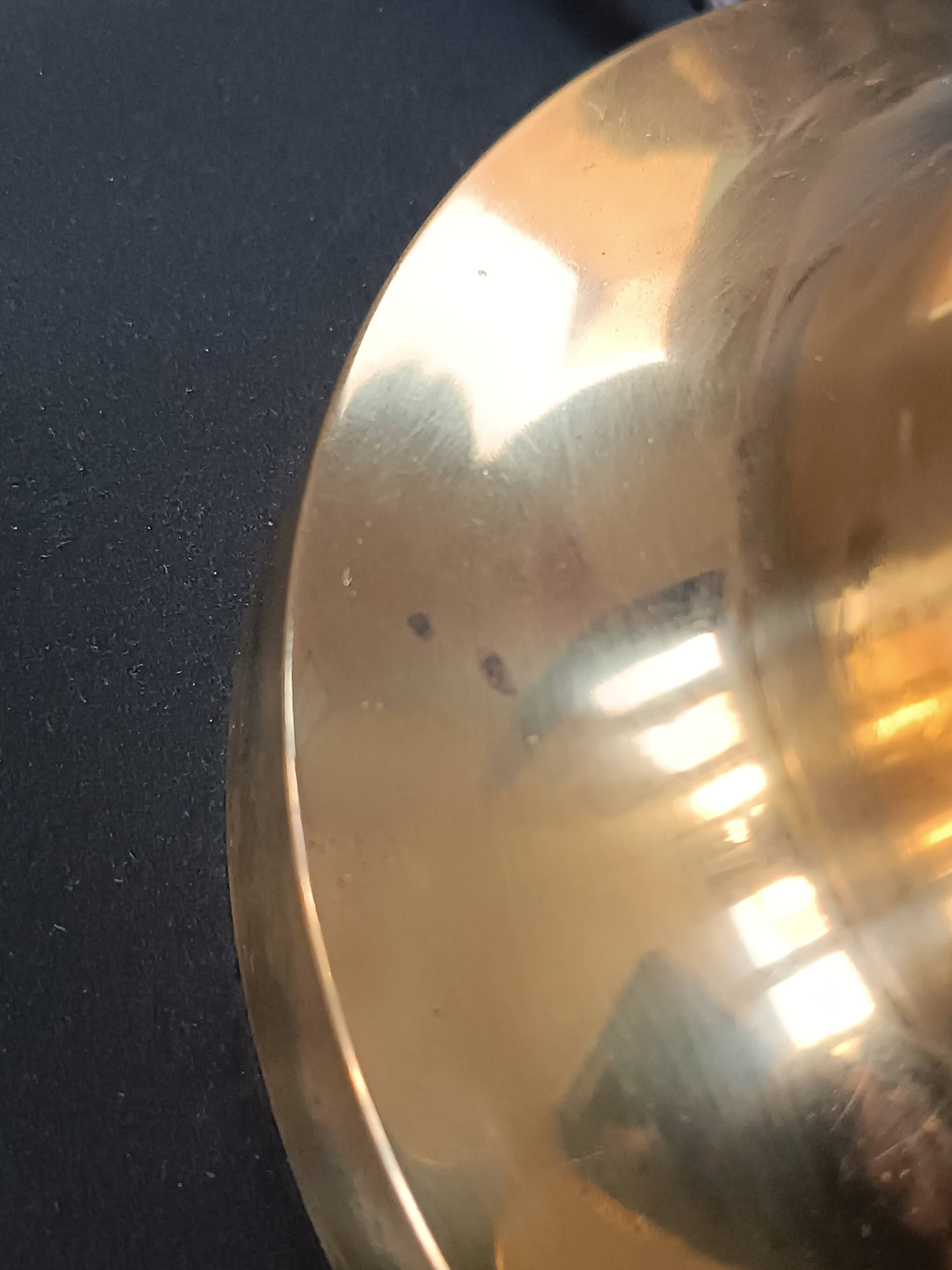 Vintage Limburg table lamp in bubbled glass and brass base