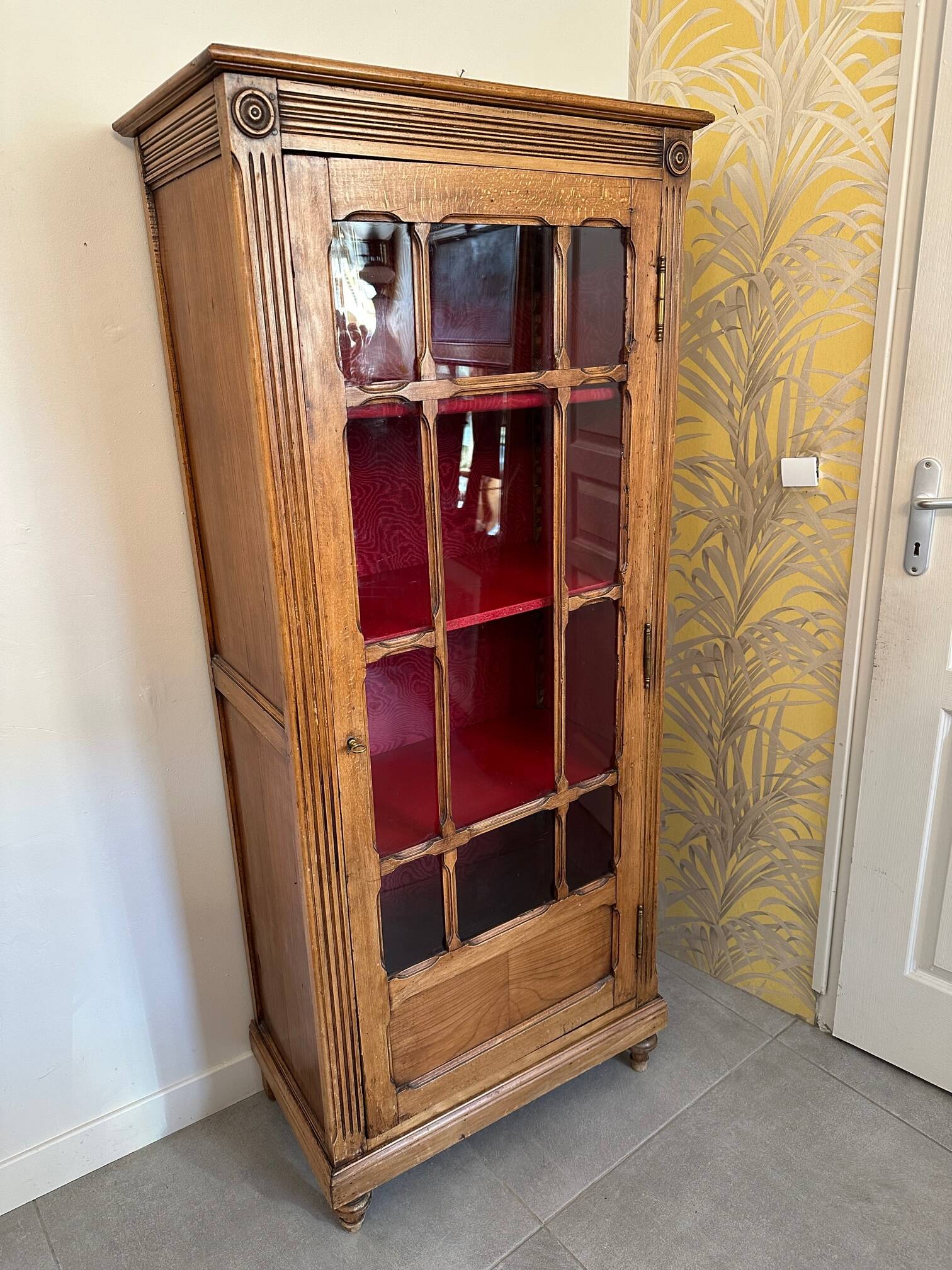 Small walnut display case