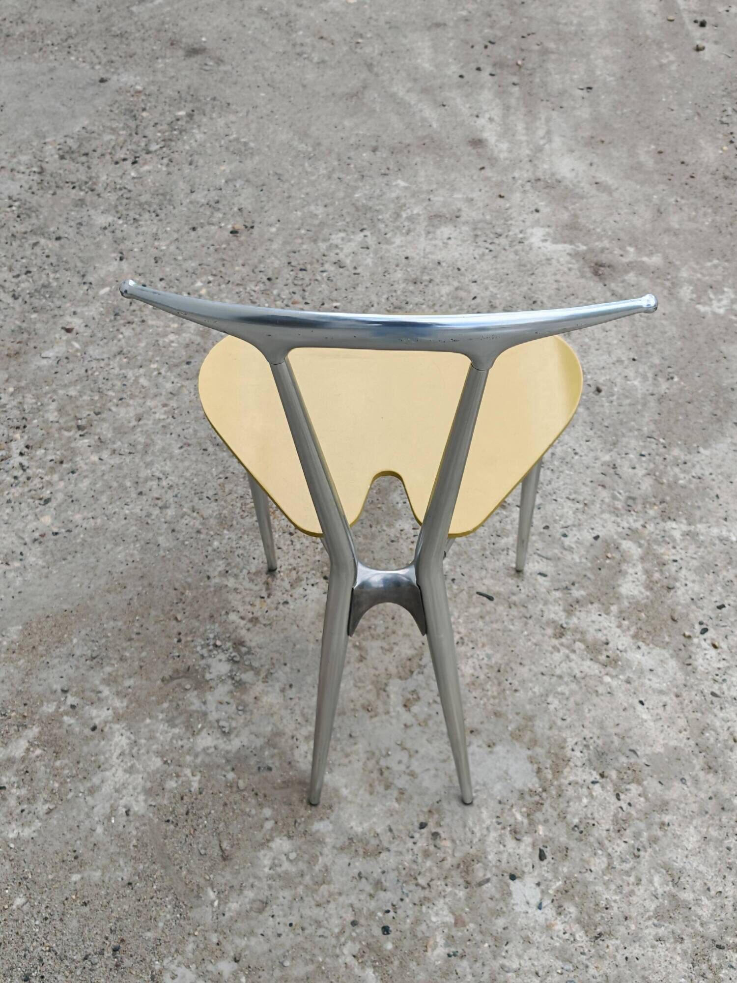 Postmodern pair of "Hole" accent chairs by Carlo Bartoli for Ycami 1993.