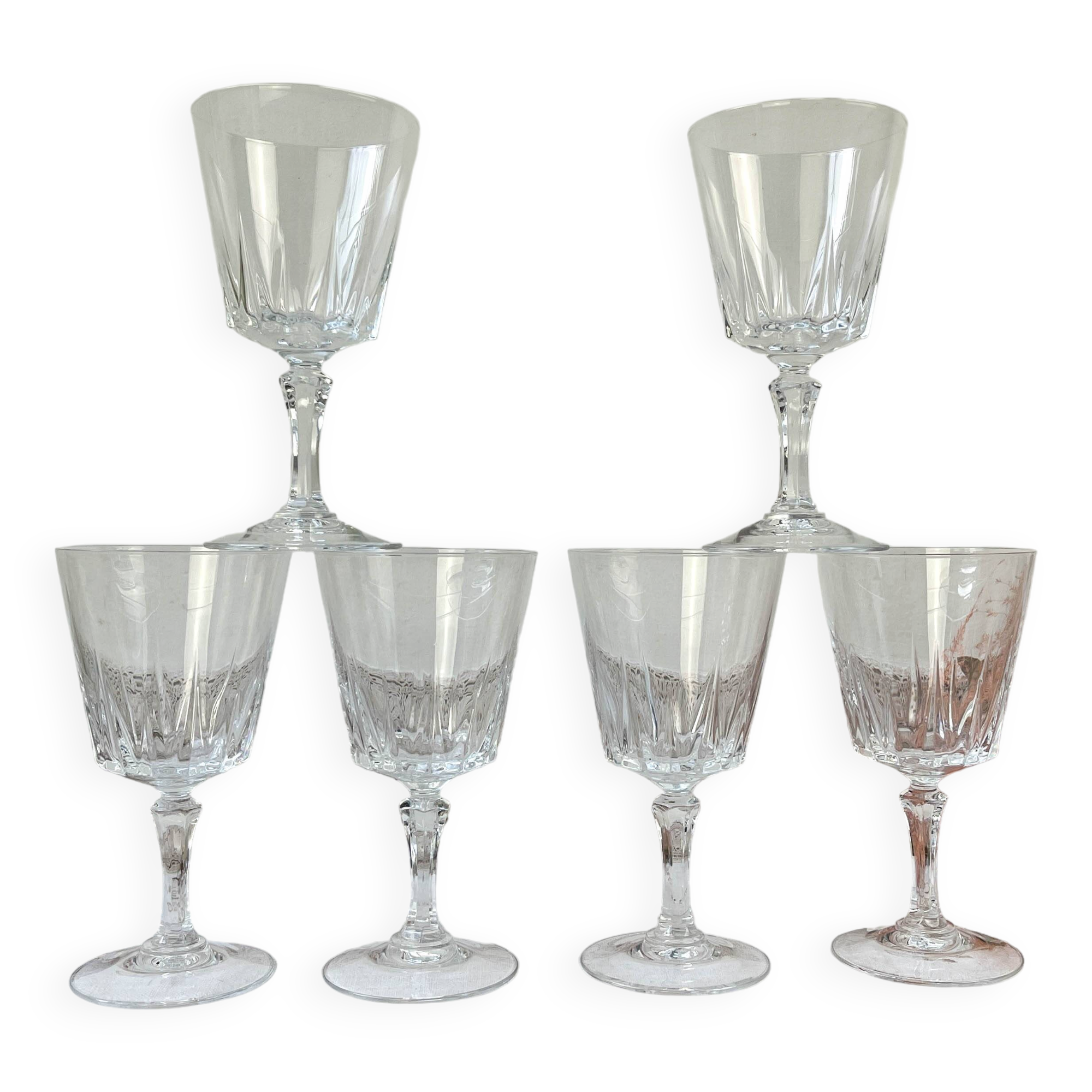 6 Vintage Cristal D'Arques Versailles Water Glasses