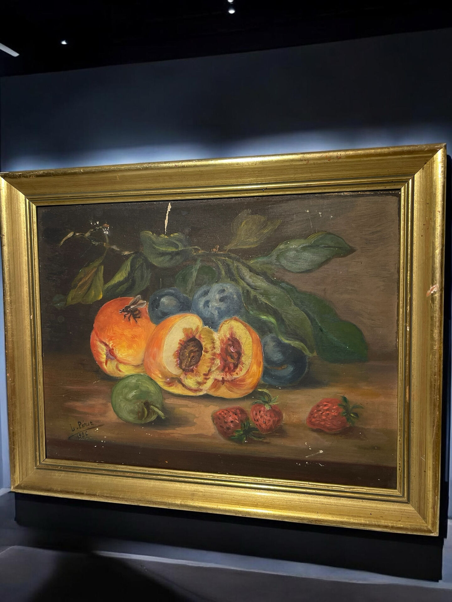 Ancient painting made by hand.