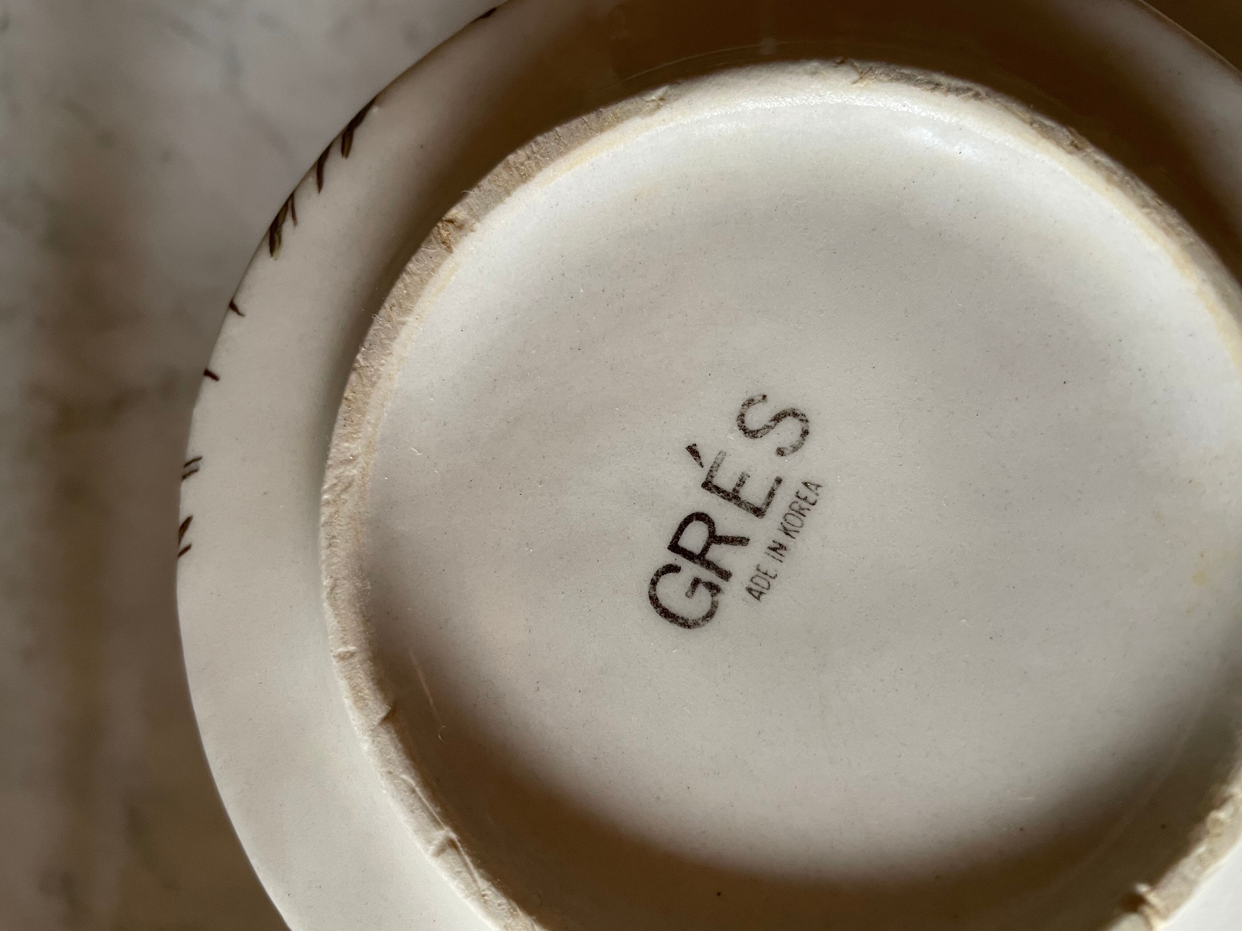 Vintage stoneware lunch cups