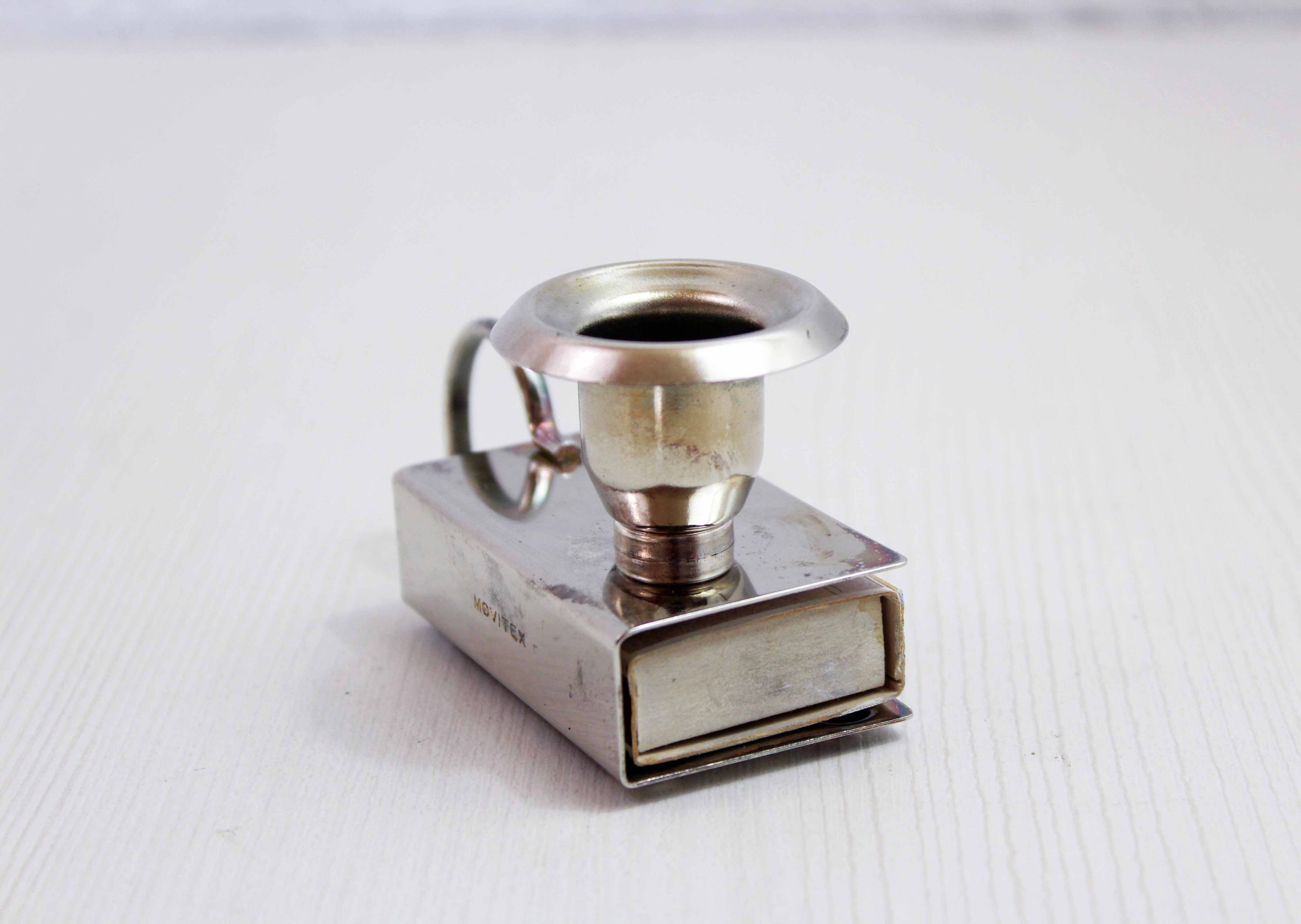 Cellar rat candle holder, match holder