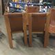 4 chaises cuir et bois