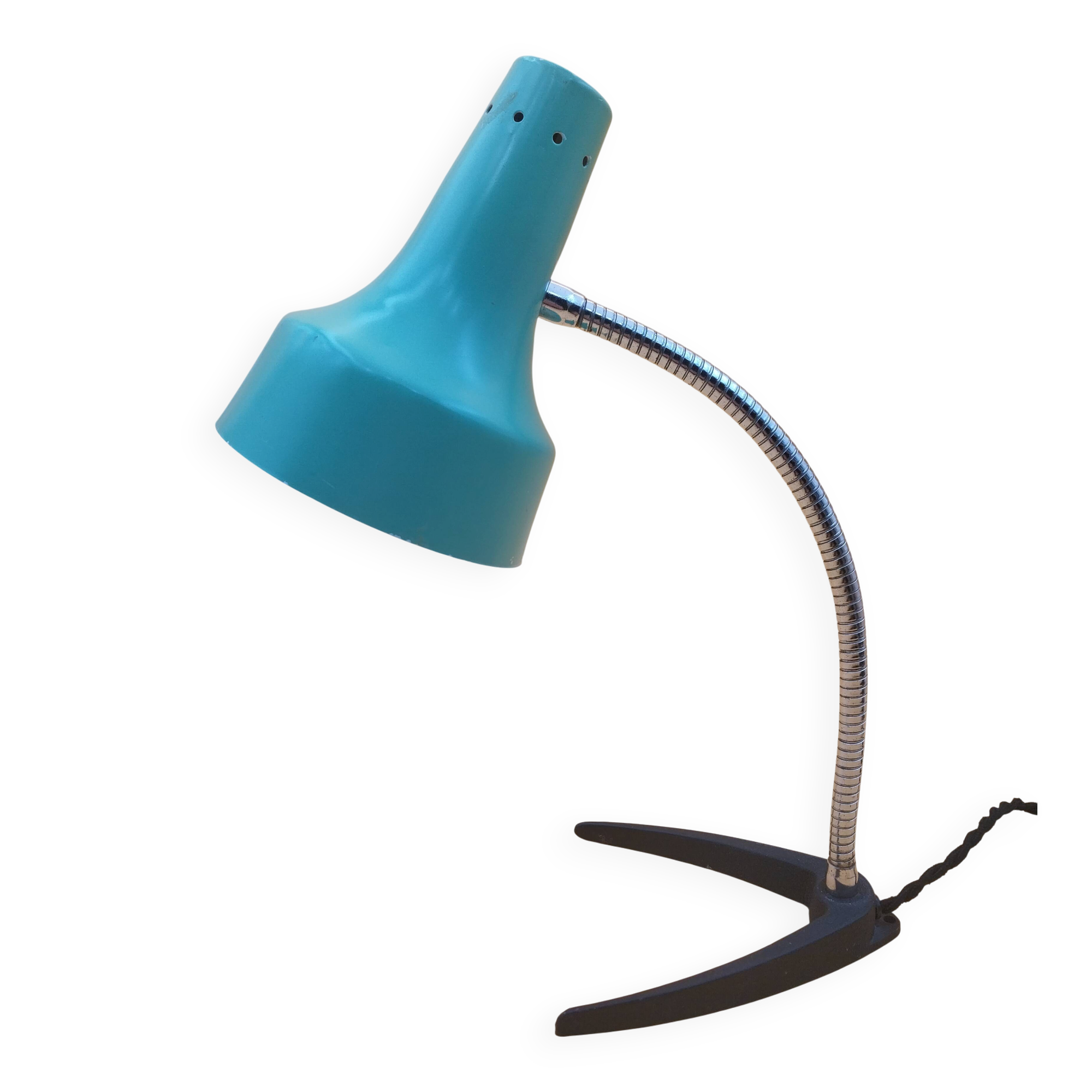 Lampe cocotte verte métal année 50