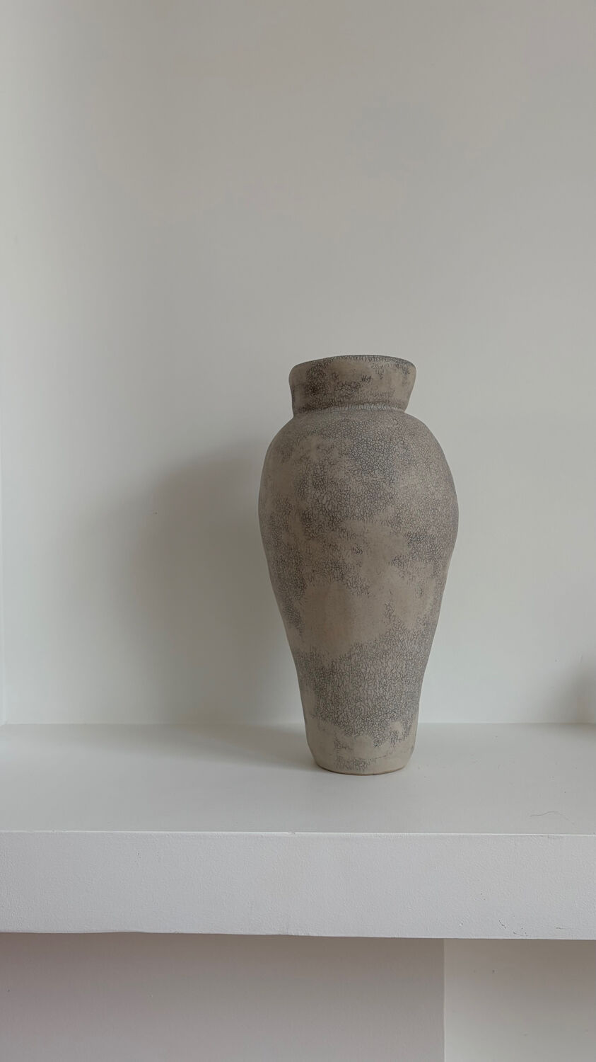 Cracked ceramic vase