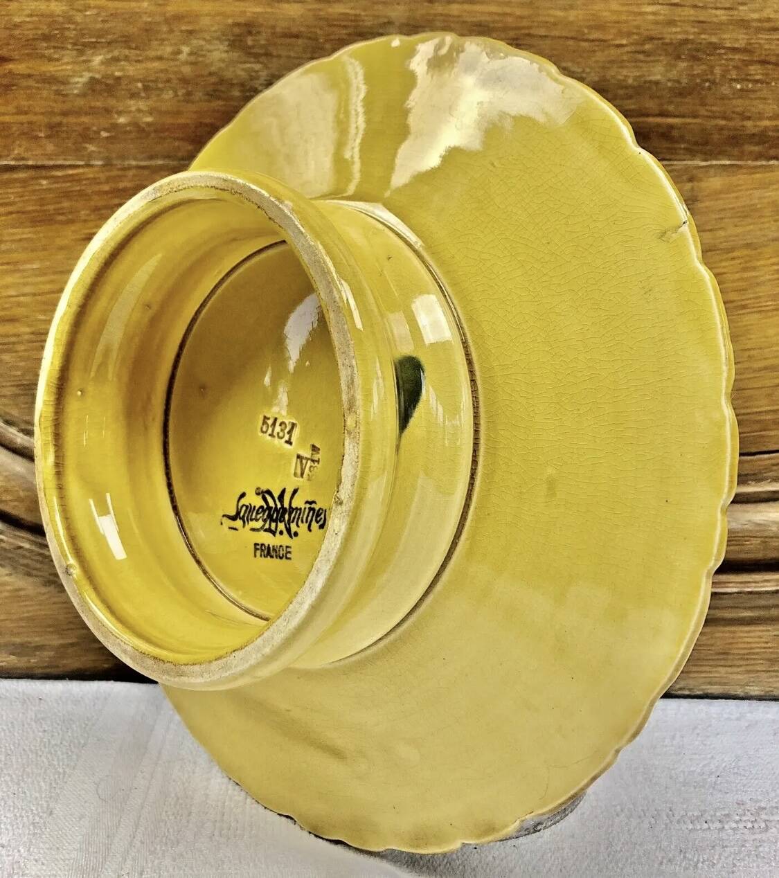 mounted plate cake dish fruit slushie Sarreguemines