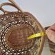set of 2 vintage hanging rattan baskets