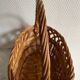 Panier osier ancien tressage