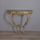 EARLY 20TH CENTURY BAROQUE-STYLE GOLDEN WOOD AND ONYX WALL CONSOLE TABLE