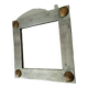 Vintage folk art mirror in cast aluminum and solid brass 60s/70s 50*50 cm