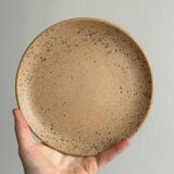 Lot de 4 assiettes en grès moucheté vintage
