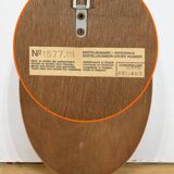 Miroir ovale à parclose en laiton, style hollywood regency – 1970