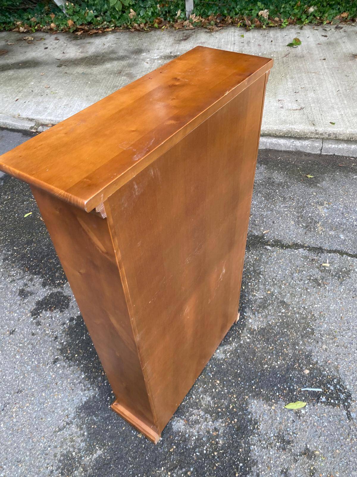 Scandinavian shallow solid wood shelf 1980