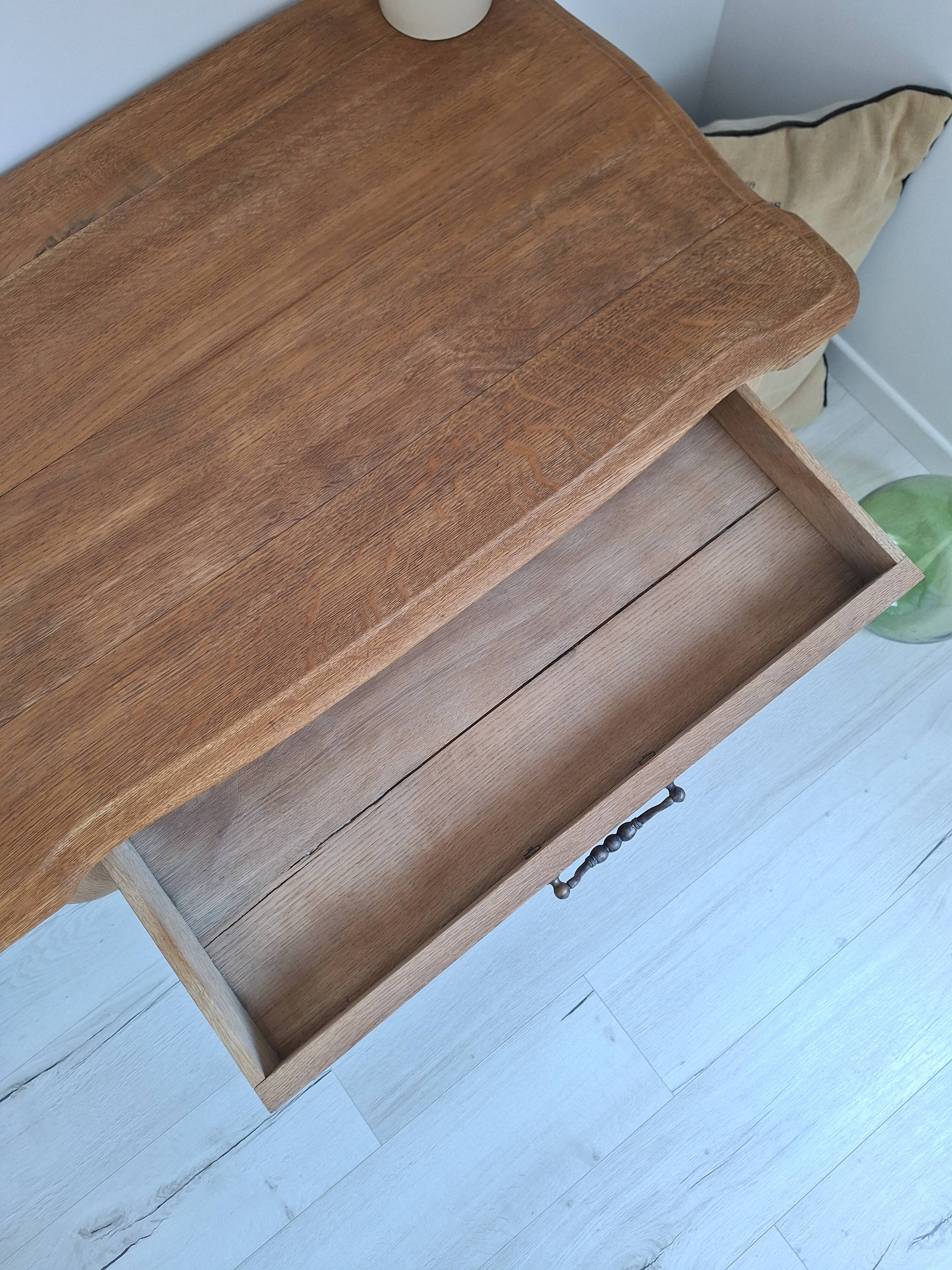 Occasional table, antique desk in solid oak in Louis XV style.