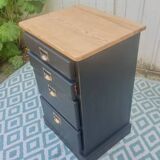 Commode chiffonnier patine noire