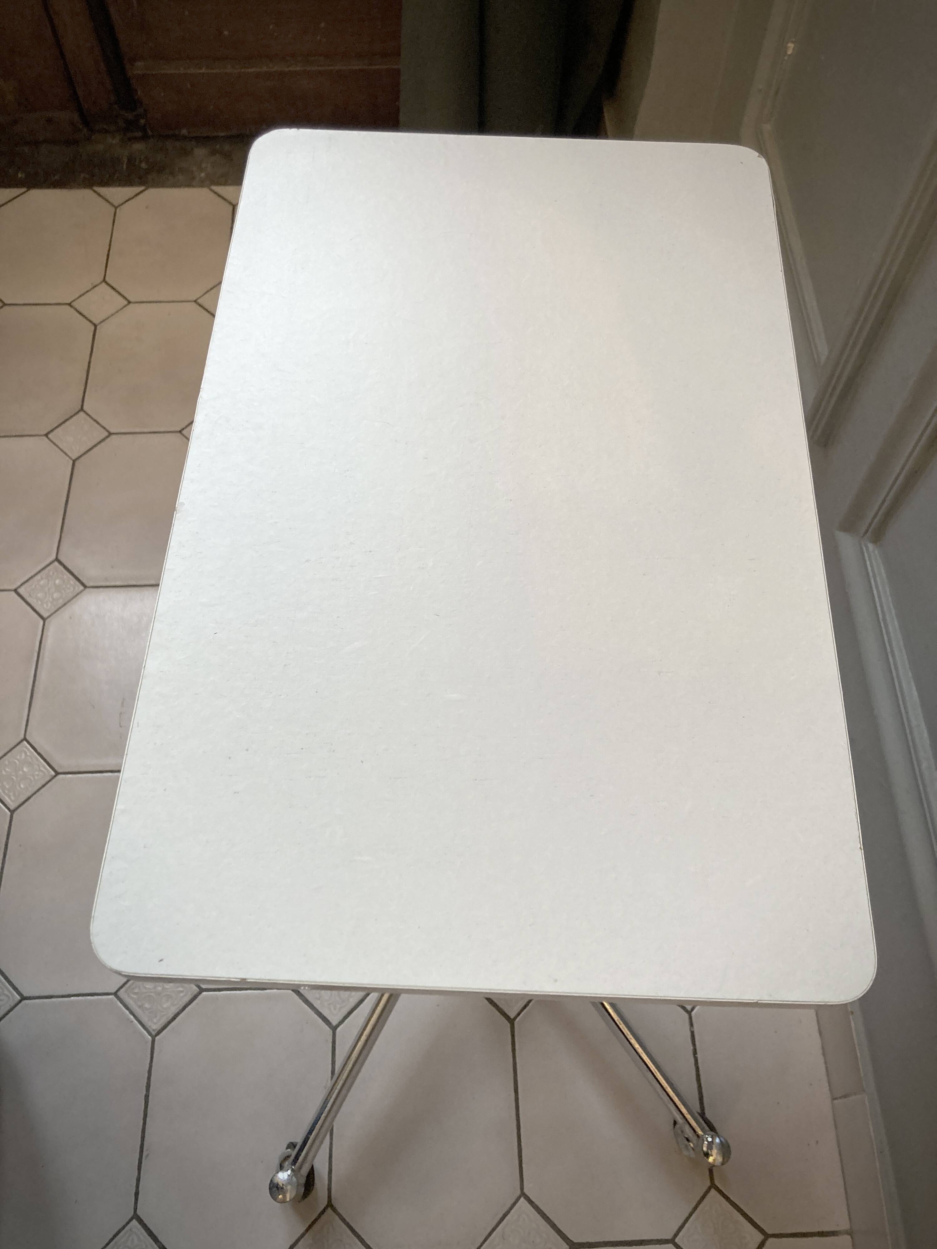 Side furniture with chrome wheels from the 60s