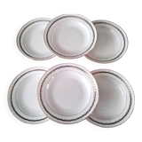 6 deep plates in Chartres porcelain on expensive Limoges paste