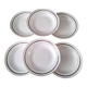 6 deep plates in porcelain from Chartres sur Cher, Limoges clay.