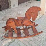 Vintage wooden rocking horse
