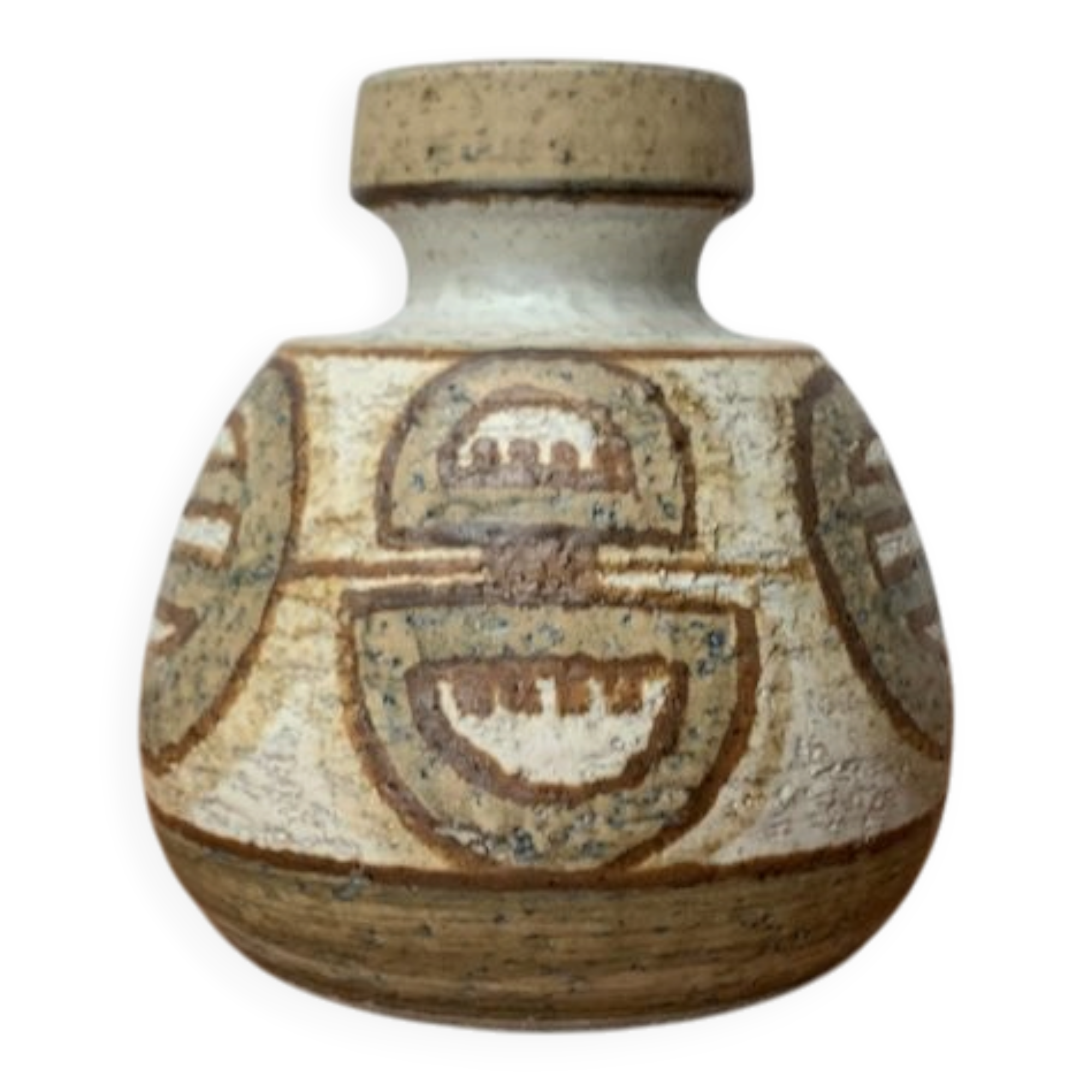 Mid-century Danish ceramic studio vase by Søholm, 1960s.