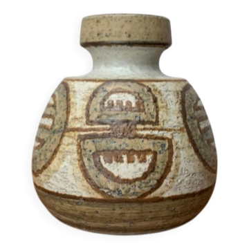 Vase de studio en céramique danois du milieu du siècle de Søholm, années 1960