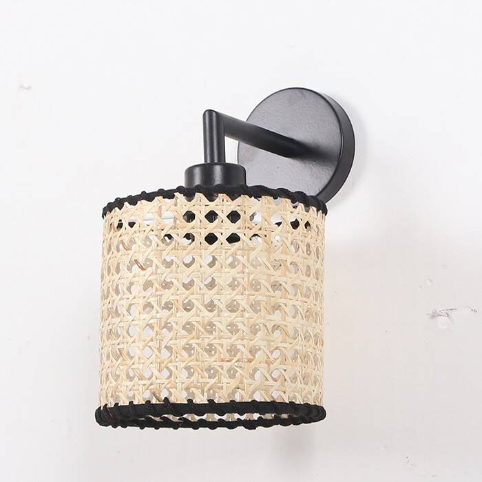 Lampe en bambou, applique murale en bambou, applique bohème