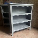 Bibus beech bookcase renovated in gray