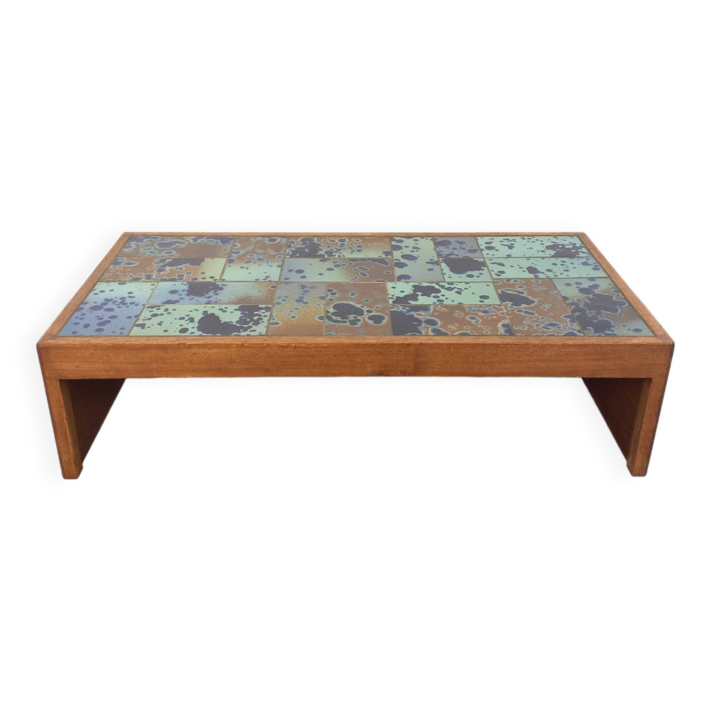 フランス ビンテージ Brutalist Pedestal Low Table Unique Mid-Century Brutalist Handmade Etched Brass Square