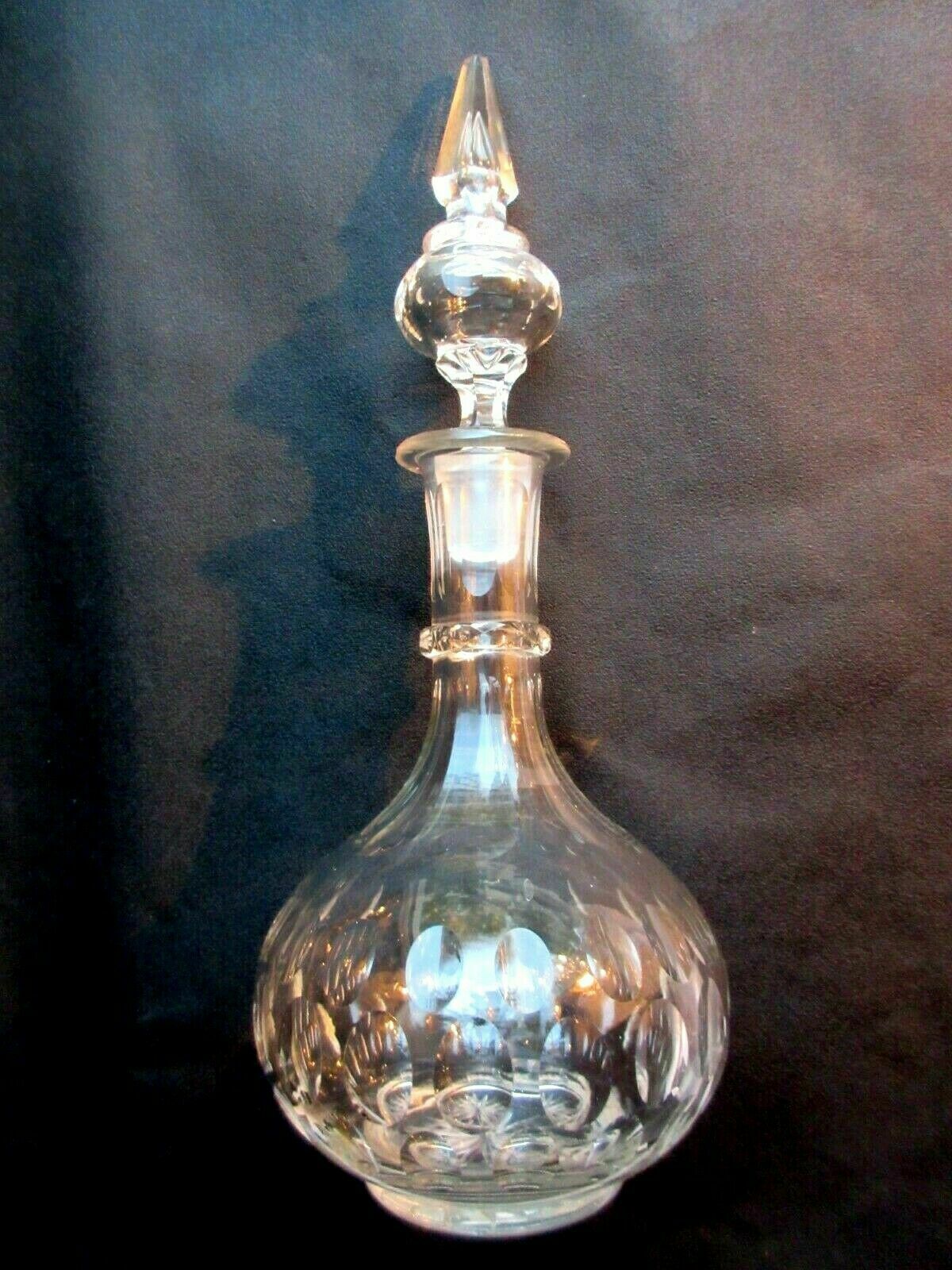 Carafe Baccarat, St Louis cristal incolore taillé, Napoléon III