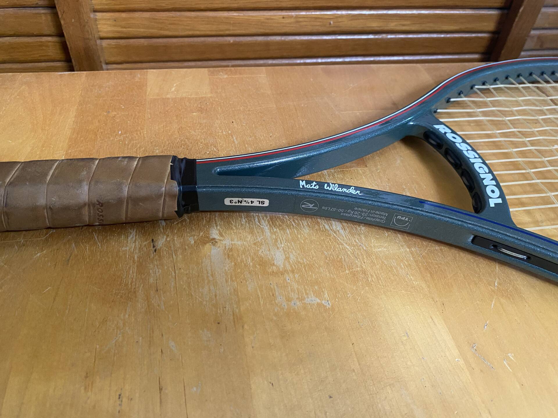 Vintage rossignol f200 carbon tennis racket + sports cover