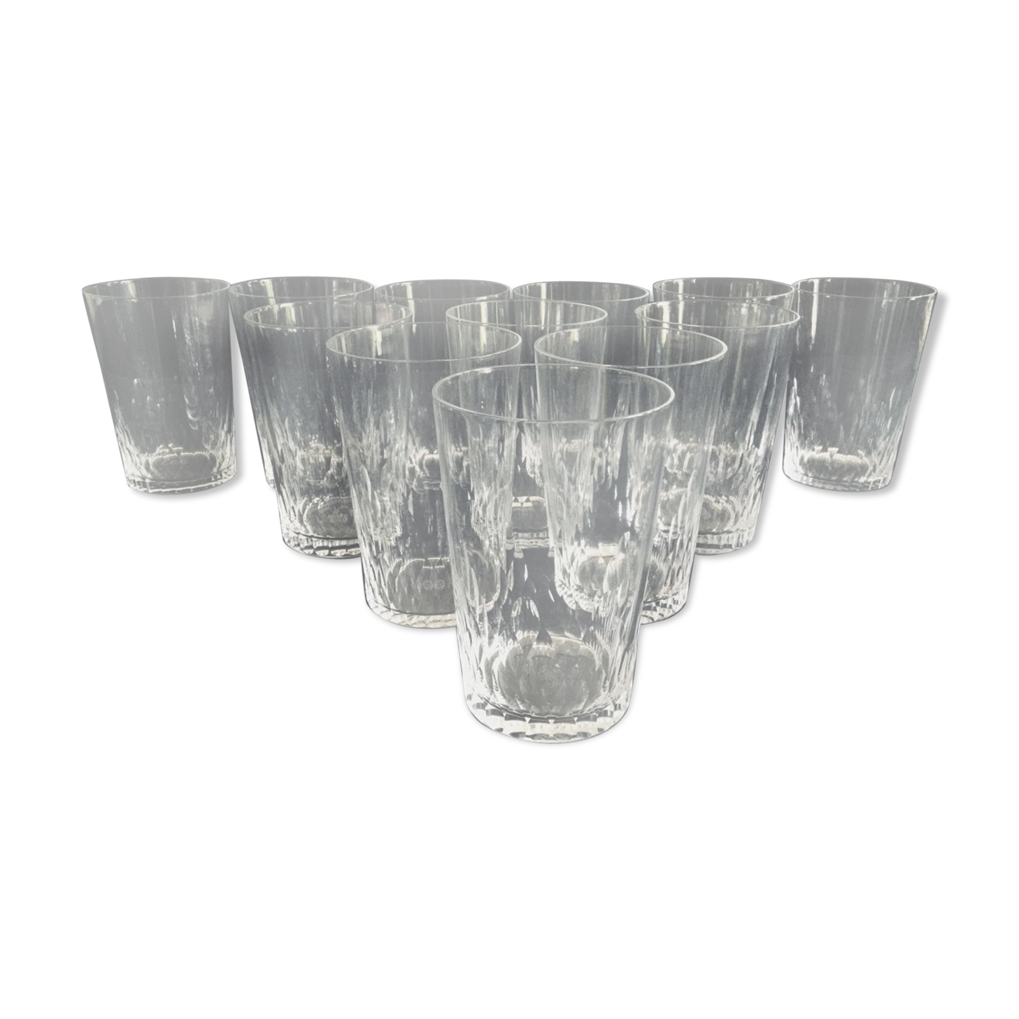 Lot de 12 verres à whisky en cristal Baccarat modèle Champigny