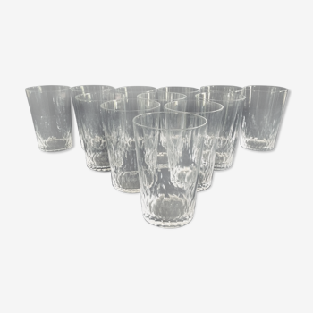 Set of 12 baccarat crystal whiskey glasses Champigny model