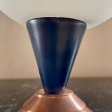Vintage opaline copper table lamp