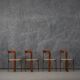Vintage Hay Rey dining chairs by Bruno Rey for Kush Co, Switzerland 1970s set of 4