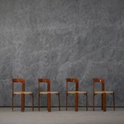 Vintage Hay Rey dining chairs by Bruno Rey for Kush Co, Switzerland 1970s set of 4