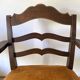 Pair of wooden and velvet armchairs from the 30s and 40s