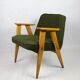 366 olive boucle armchair, 1970s
