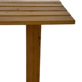 Vintage Scandinavian modern pinewood slatted bench from the 1960's