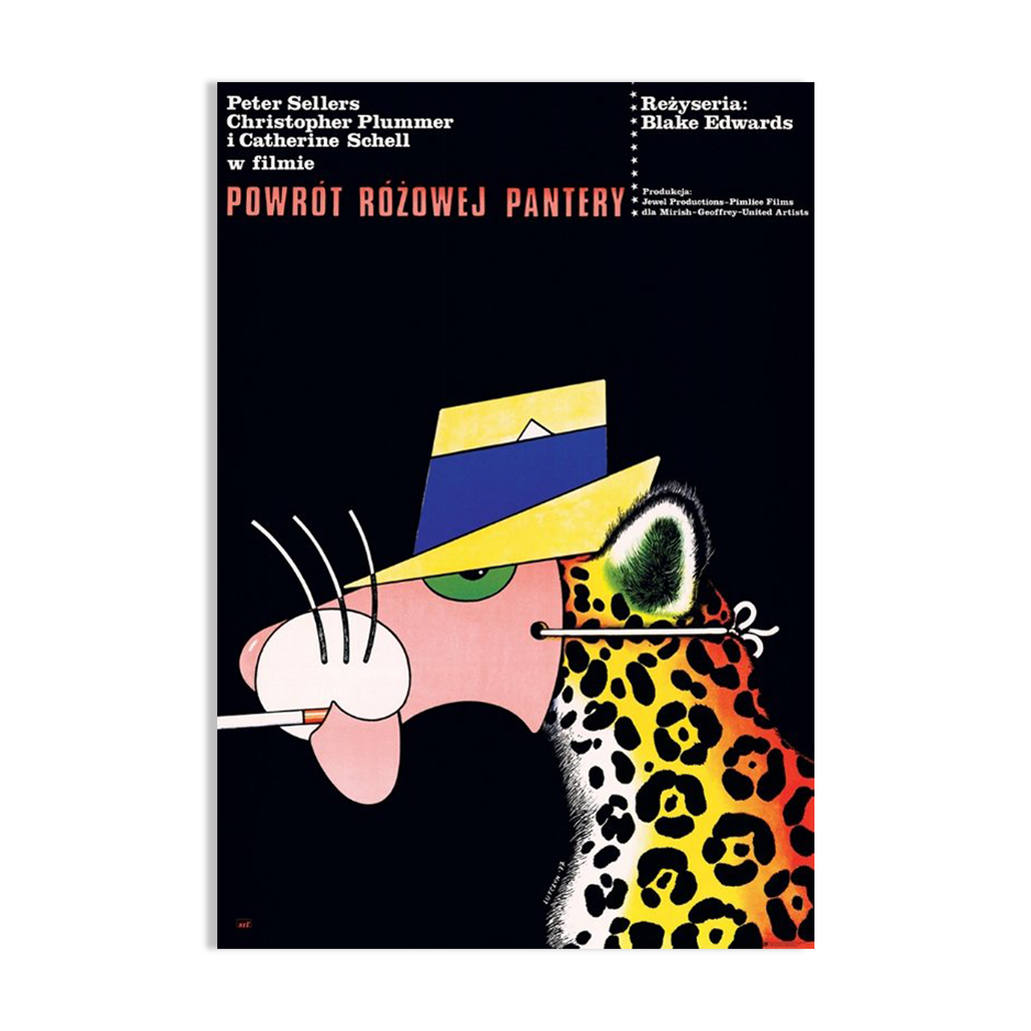 "The Return of the Pink Panther" polish poster by Edward Lutczyn, official reprint 1977