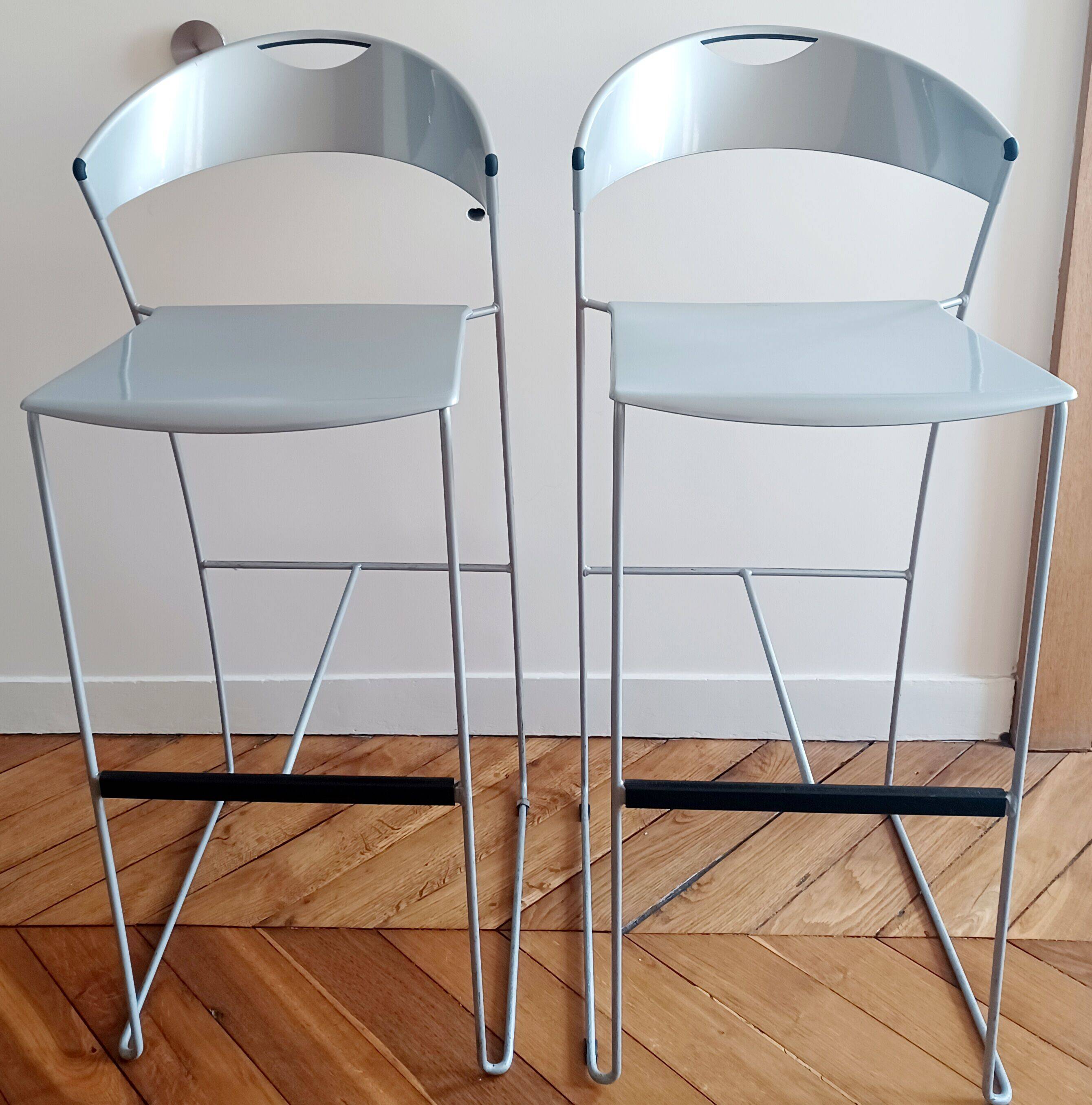 2 tabourets de bar, modèle Juliette par Cerruti Baleri