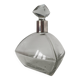 Beautiful cut crystal carafe with its stopper and solid silver setting