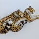 Large porcelain sculpture pair of leopards Italy 1970s Ronzan style