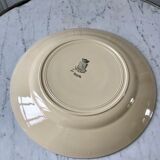 Round dish blue flowers Saint-Amand years 30-40