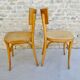 Pair of Baumann bistro chairs in light wood