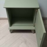 Bedside table with floral sculptures