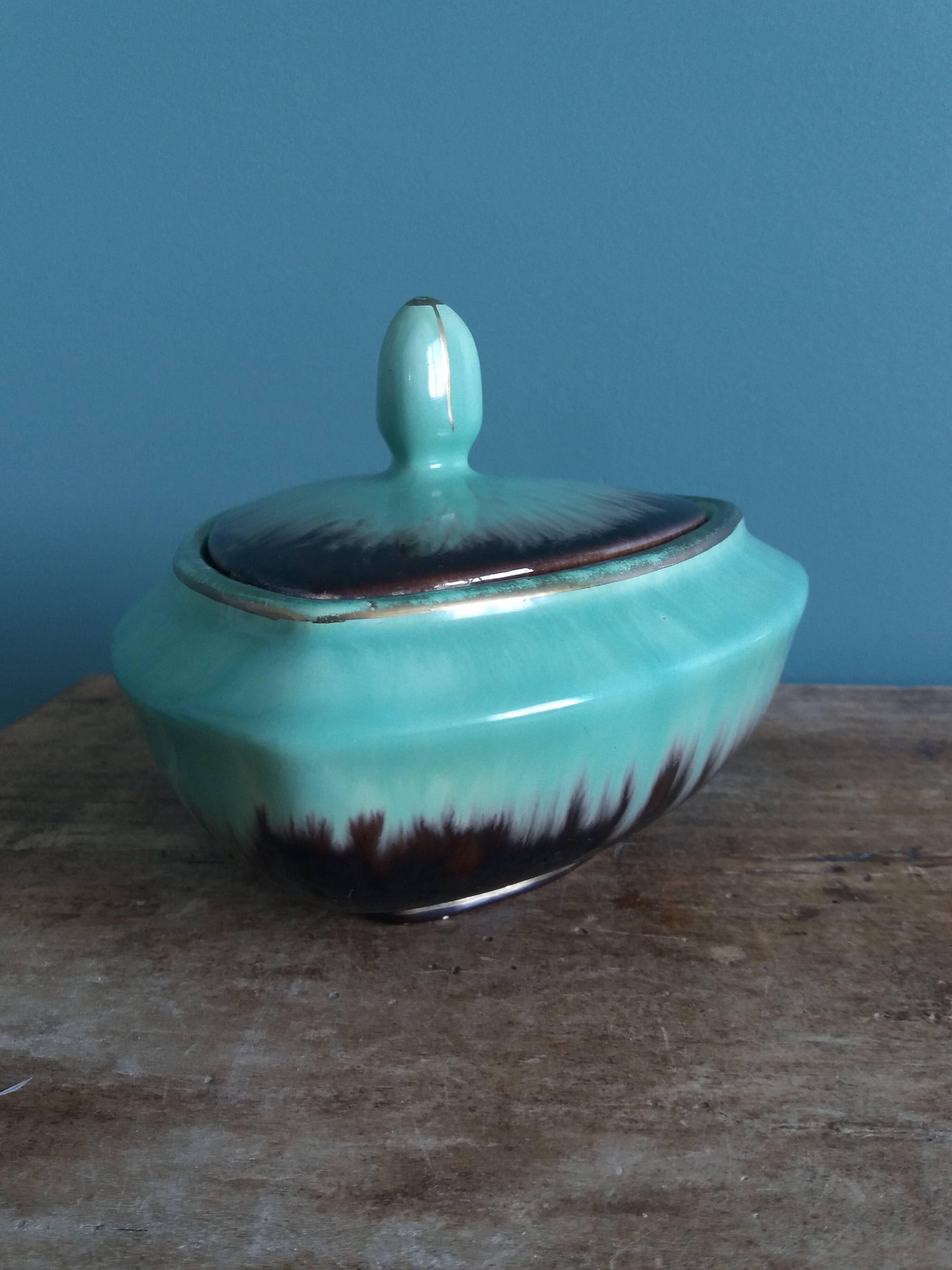 Ceramic sugar bowl/candy dish marked Germany